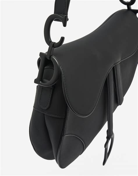 matte black dior saddle bag|dior saddle bag black inside.